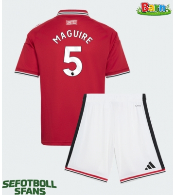 Manchester United Harry Maguire #5 Hemmaställ Barn 2026-27 Kortärmad (+ Korta byxor)